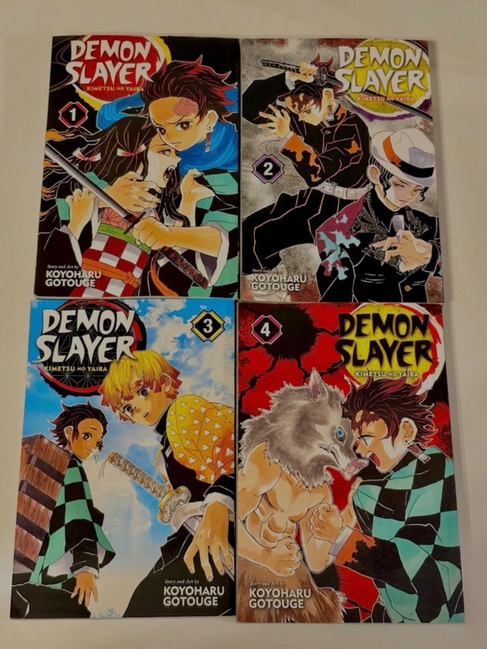Demon Slayer: Kimetsu No Yaiba Volumes 1-4 Set VIZ Media Softcover English